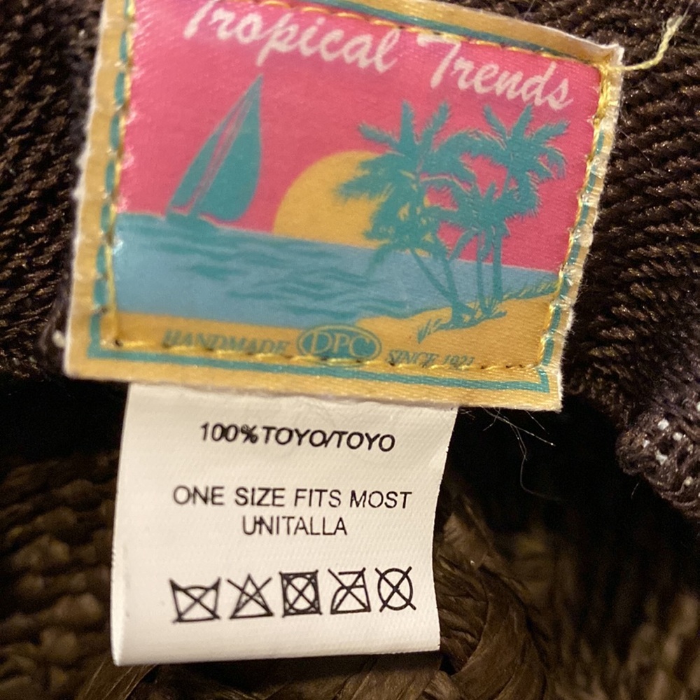 Brown color Tropical Trends brand summer Western style hat, in good condition - Picture 8 of 13